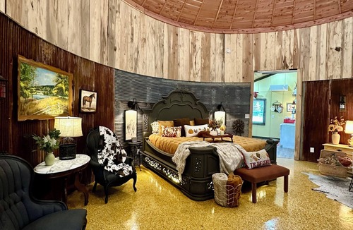 Santa Fe Other | Cozy Grain Bin Silo Home, The Bin at Blueberry Springs Farm in Santa Fe, TN