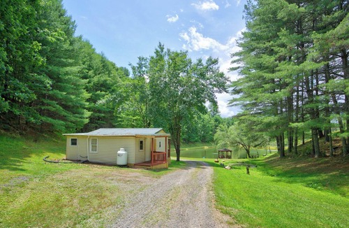 Galax House | Cozy lakeside cabin with peaceful views, a covered porch, fire pit, and private rural getaway.
