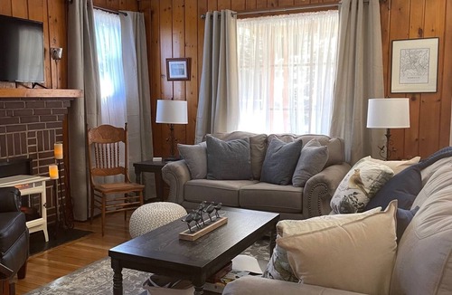 Asheville House | Cozy, long term welcome, pet & family friendly, fenced yard, fire pit, deck.