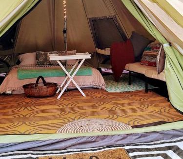 Cosby Other | Creekside Glamping Heaven with Comfy Interior in Cosby, Tennessee