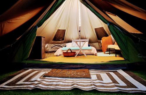 Cosby Other | Creekside Glamping Heaven with Comfy Interior in Cosby, Tennessee