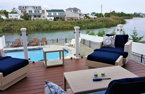 Point Pleasant Beach House | Custom Beach House with HEATED POOL on Little Silver Lake! Unforgetable views!
