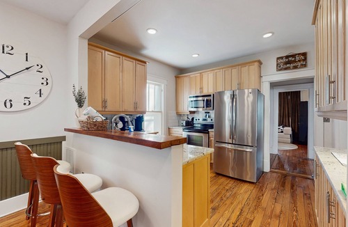 Shelby Hills House | Delightful updated home with furnished patio, washer/dryer, & AC