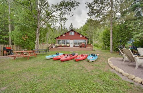 Solon Springs House | Dock, Kayaks & Fire Pit: Solon Springs Lake Escape