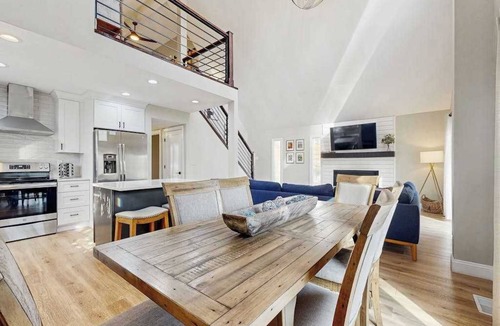 Fletcher House | Dog-friendly home with deck, gas fireplace, central AC, & washer/dryer