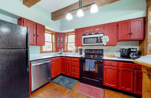 Mountain Springs Cabin | Dog-friendly mountain home with a playroom, enclosed yard, wood stove, & W/D