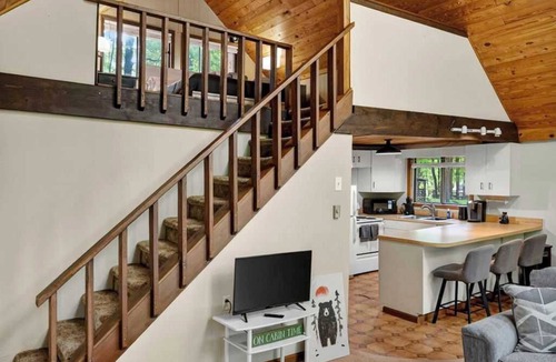 The Woods Cabin | Dog Friendly w/FirePit, Fiber WiFi & Resort Access