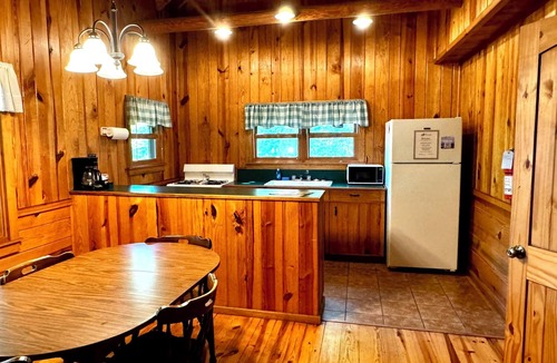 Hot Springs Cabin | E-HOT SPRINGS MYSTIQUE-Vintage Style Lakefront Cabin-Swim-Fish-Dock-Pet Friendly