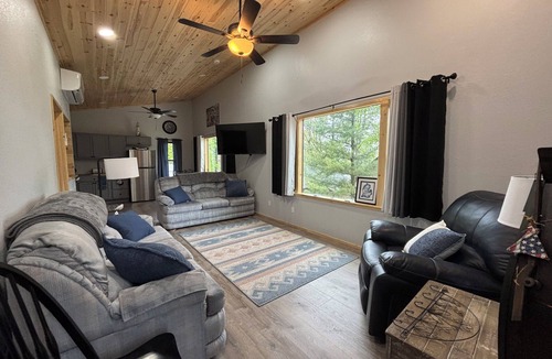 Spruce Ski Chalet | Enchanting chalet- 2 bedroom-2 bath, sleeps 8. Beautiful views of Hubbard Lake.