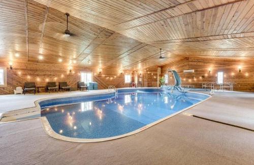 Bridgman House | Epic Indoor Pool w/slide & hot tub close to beach