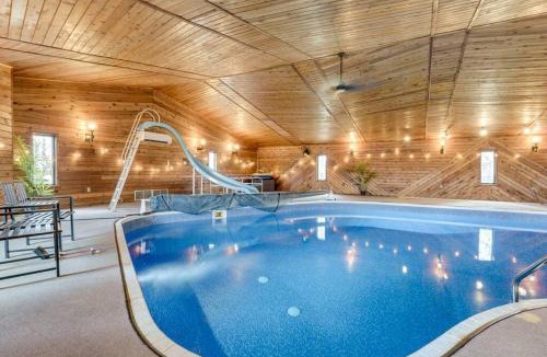 Bridgman House | Epic Indoor Pool w/slide & hot tub close to beach