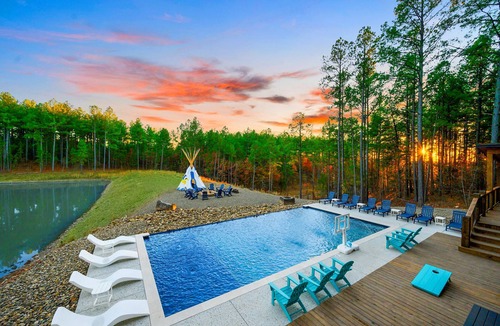 Pickens Cabin | Featured on Staycation | Pool, Stocked Pond, Kayaks, Game Room & ATV Access