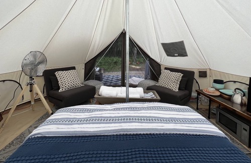 Bitely Cabin | Ferned Creek bell tent Lux-camping/glamping:)
