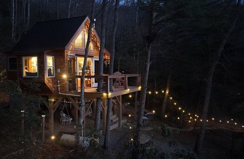 Canton House | Flowertown Charm Off-Grid Treehouse w/Highland Cows