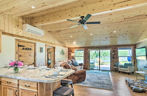 Bone Lake Cabin | Frederic Lakefront Retreat w/ Dock & Patio!
