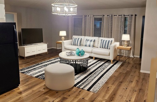 Pickett Apartment | Furnished accommodation with kitchen, one full bath and 2 bedroom's.