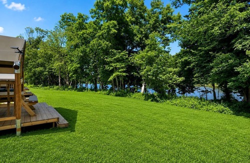 New River RV Rental | Glamping Safari Tent with River Views and Cozy Stay in Blacksburg, Virginia