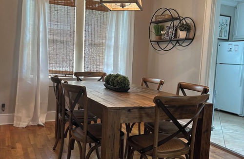 Harrison House | Great location just two minutes from downtown square with a Hot Tub!