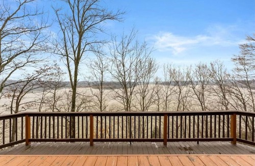 Scottsville House | Group Gather 3 Level Cabin overlooking lake, game, private hot tub, w/d, 2 decks