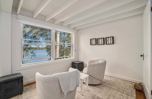 Ludington Cottage | Hamlin Lake 3 Bedroom, 2 Bath Vintage Cottage with Private Lake Frontage