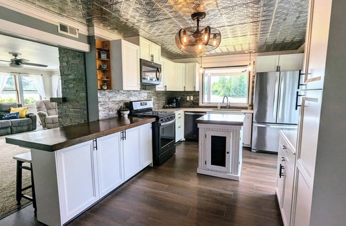 Upper Peninsula Michigan House | Haven Point Lakefront Bungalow- Hot tub and Pontoon upgrade available