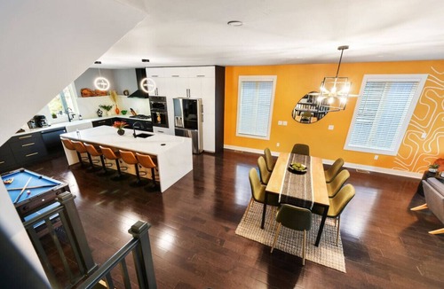 Lower Lawrenceville House | HostWise Stays - Stylish Getaway with Rooftop Deck, BBQ & Garage