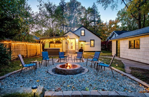Northeast South Bend House | Hot Tub, Fire Pit—Walk to Notre Dame and Downtown