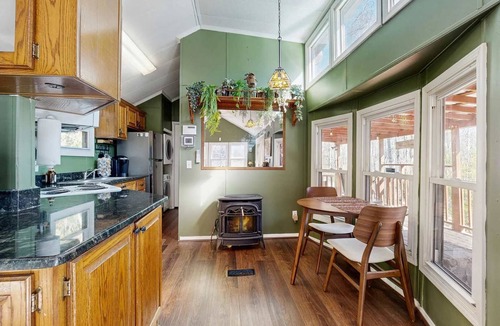 Gerton House | Idyllic Creekside Getaway with Private Waterfall | Near Asheville & Lake Lure