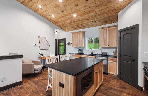 Blairsville Cabin | Lakefront Cabin - Private Dock, Firepit, Pontoon Boat Rental Available