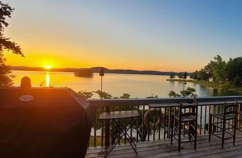 Jefferson City Cabin | Lakefront, Private Dock, Water Toys, Sunset Views!