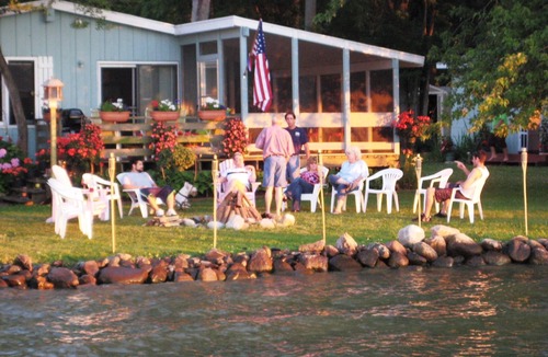 Sister Lakes Cottage | Lakefront Summer Cottage Dream on Magician Lake in Sister Lakes, Michigan