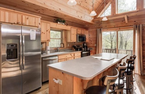 Black Mountain Cabin | Lakey Gap Lodge | Pet-Friendly Cabin🐾 w/Hot Tub + Views + Biltmore Pass
