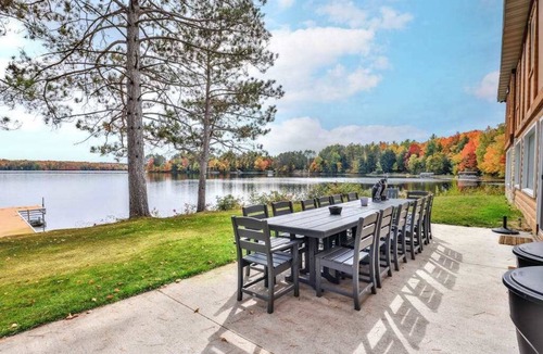 Rhinelander House | Large lakefront lodge w/Kayaks, Arcade games, WIFI, next to public boat launch