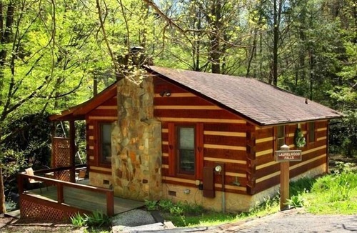 Rocky Grove Cabin | Laurelwood Falls Cabin-A Romantic Creek Side Retreat with Waterfalls