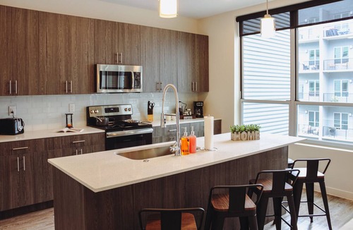 West Main Historic District Apartment | Luxurious Spacious Apartment in the Heart of Downtown! King Bed, Gym, Pool!