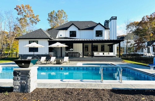 Grand Beach House | Luxury Home w/Heated Pool + Spa, Walk to Beach, Golf Cart Included