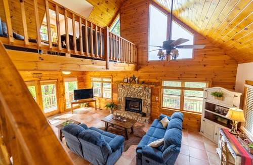 Sparta Cabin | Luxury Rustic Mountain Cabin with Wraparound Porches & Sunrise Views