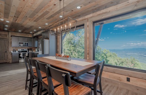 Sevierville Cabin | Luxury Smoky Mountain Cabin + Indoor Pool, Theater, Pickleball + Panoramic Views