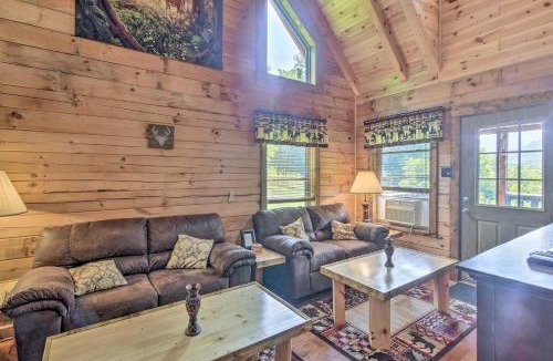 Maggie Valley House | Maggie Valley Family Cabin with Porch and Fire Pit!