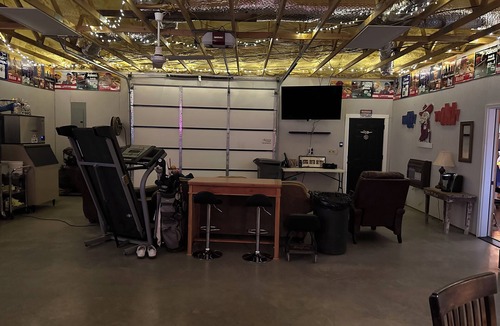 Oxford House | Marc’s Mancave is a great space to enjoy a ballgame weekend or Oxford get away