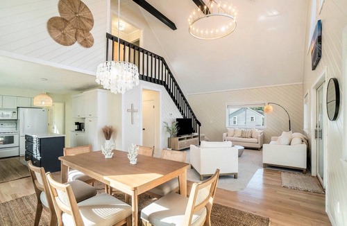Gaylord House | Marvelous 4-bedroom lake house in Gaylord with sunset views & private beach