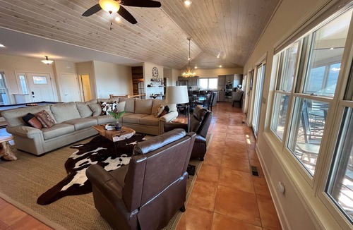 Gatlinburg House | Mobility friendly smoky mountain vacation rental! 180° views, 3 covered porches