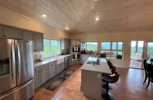 Gatlinburg House | Mobility friendly smoky mountain vacation rental! 180° views, 3 covered porches