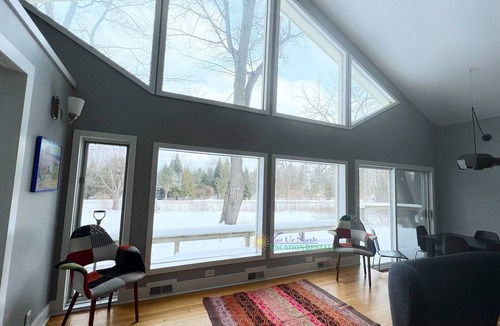 Lake Township House | Modern "Up North" style cabin on 40 acres. Dog welcome. Air conditioning.
