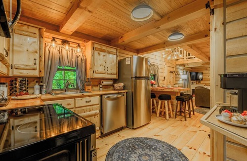 Elizabethton Cabin | Monarch Mountain Luxury Cabins w Hot Tub and Pet Friendly Cabin B