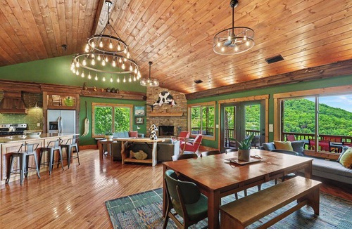 Hayesville House | Mountain & Lake Views, 100 Private Acres, plus a Collection of Southern Folk Art