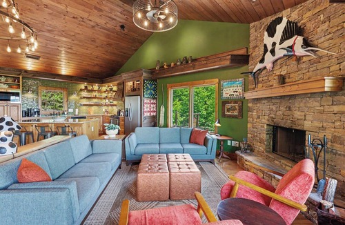 Hayesville House | Mountain & Lake Views, 100 Private Acres, plus a Collection of Southern Folk Art