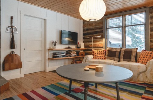 Alanson House | NEW! Log cabin retreat with modern updates sleeps 14