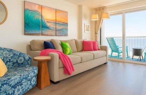 Arcadian Shores Apartment | Oceanfront 15th Floor View - King Bed - Resort Pools, Hot Tubs & Lazy Rivers - Myrtle Beach