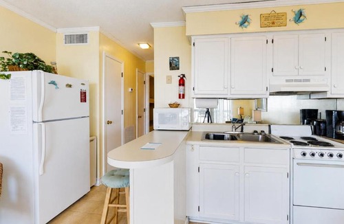 North Myrtle Beach Apartment | Oceanfront 1BR Updated Balcony Cherry Grove Sea Cabin 206-A